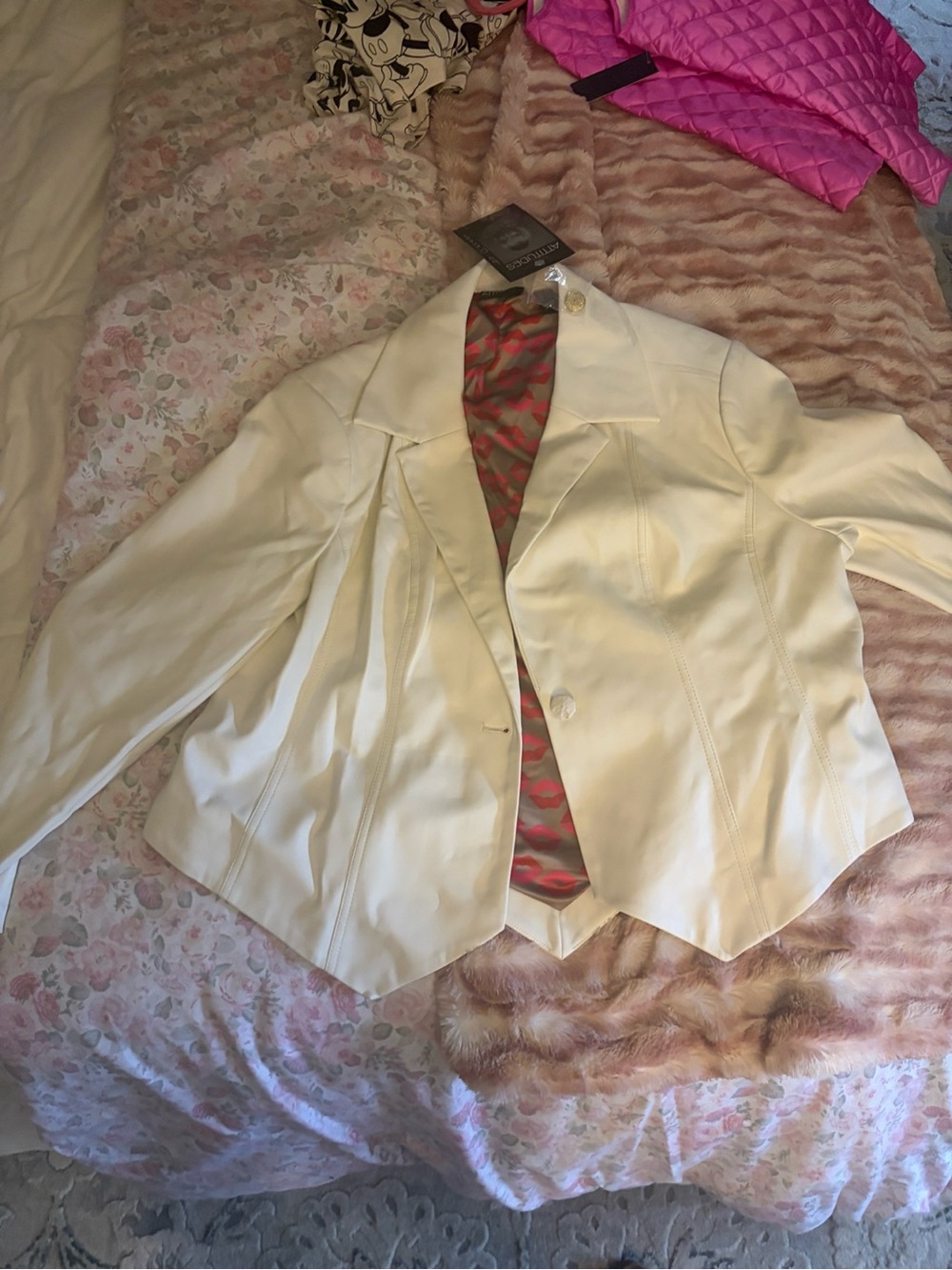 Attitudes by Renee Cream Tailored Women's Jacket